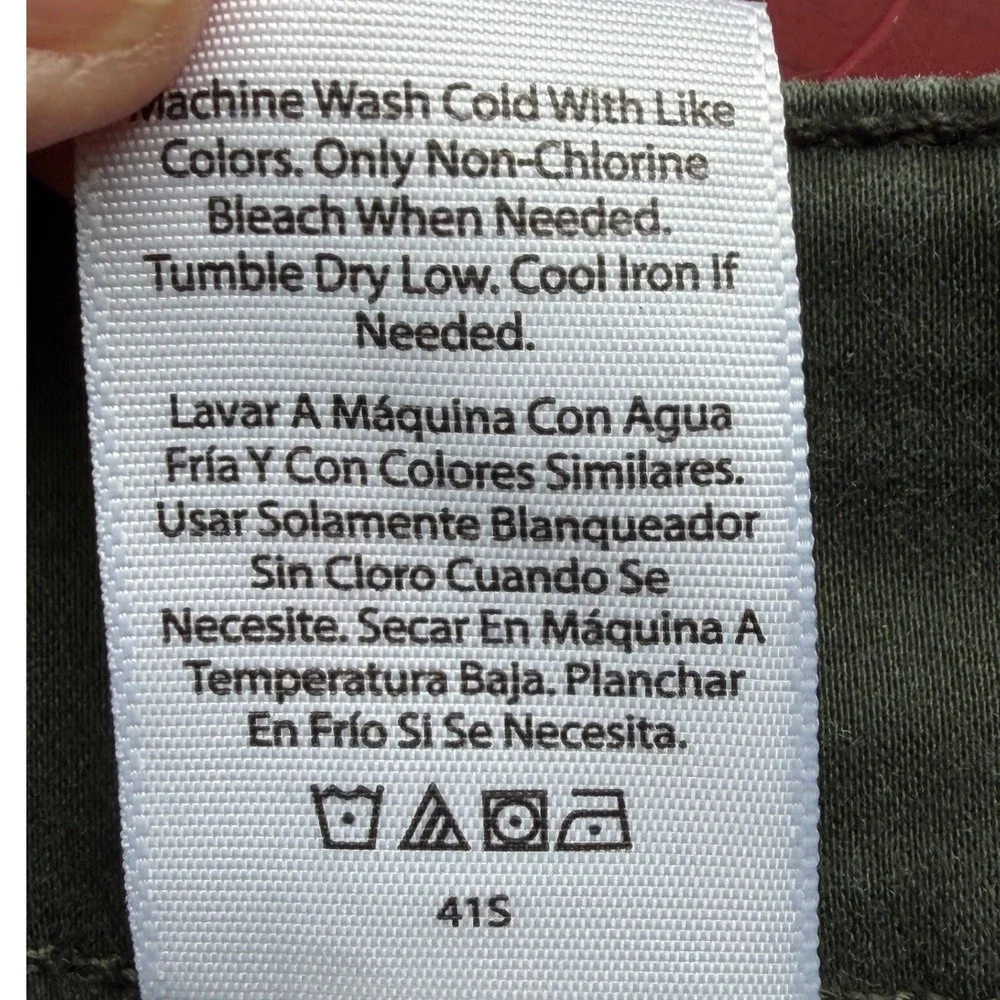 Terra & Sky Womens Cargo Jogger Pants Plus Size 18 W Olive Green Utility Stretch - Picture 9 of 14